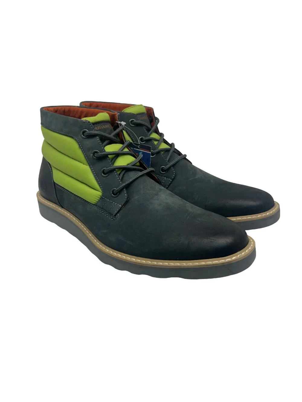 Hawke & Co Men's Mid-Cut Hunter Chukka Boots Navy Leather Size 12M